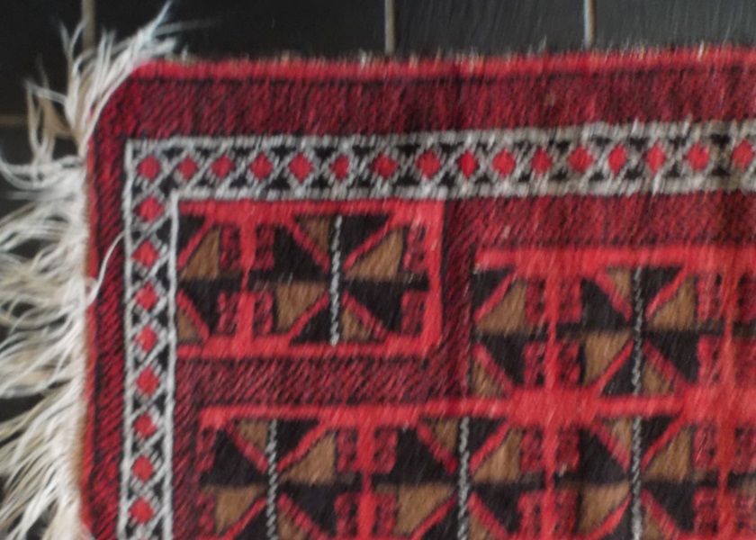 Small Woven Wool Tribal Rug