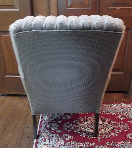 1950's Queen Anne Style Channel Back Armcahir