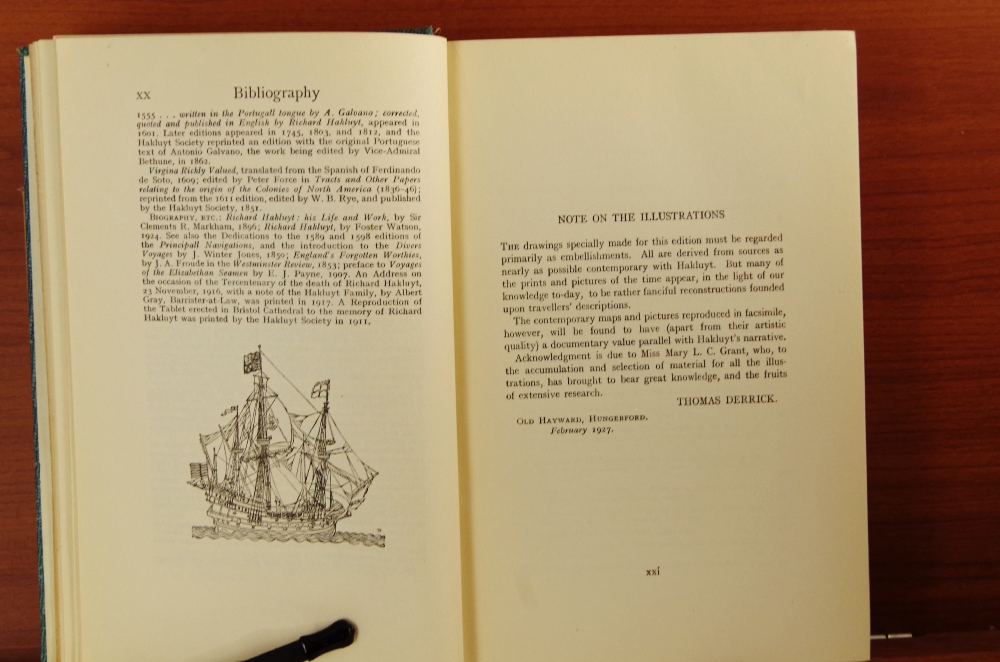"The Principal Navigations, Voyages, Traffiques & Discoveries of the English Nations" by Hakluyt, 1927 J. M. Dent