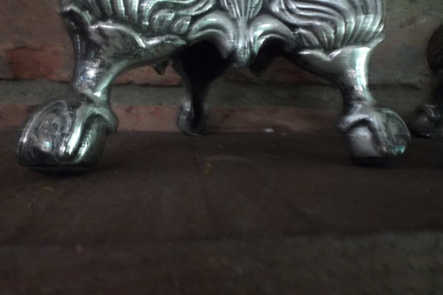 Silver Tone French Empire Style Candlesticks