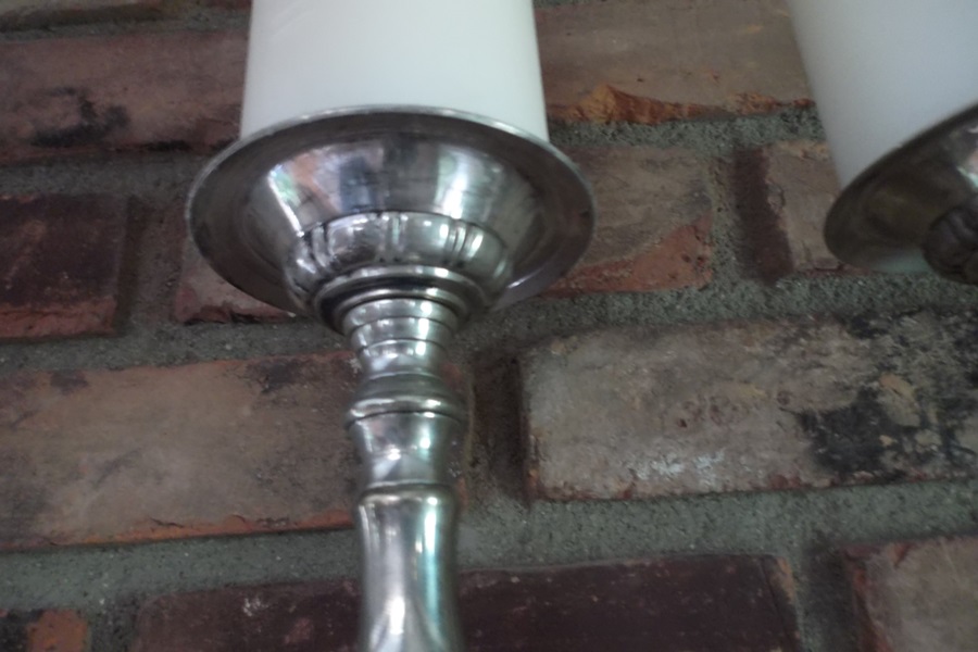 Silver Tone French Empire Style Candlesticks