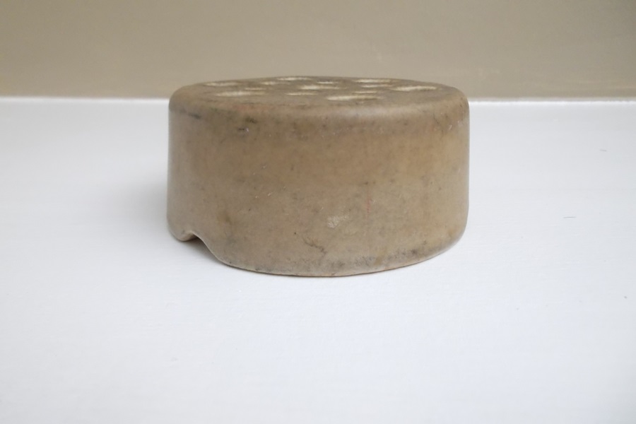 1921 Light Brown Rookwood Pottery Flower Frog