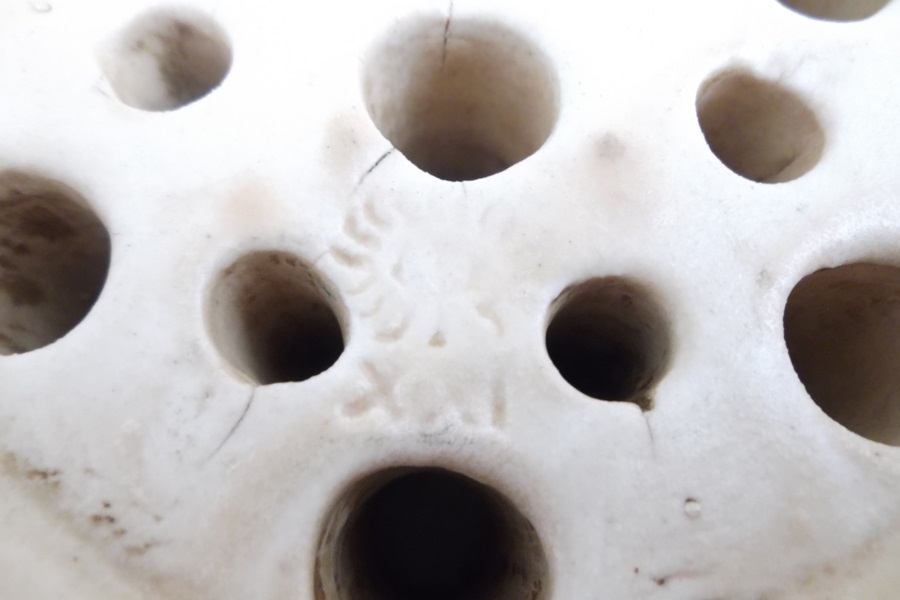 1921 Light Brown Rookwood Pottery Flower Frog