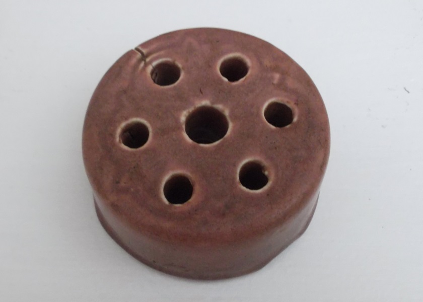 1921 Rose Pink Rookwood Pottery Flower Frog