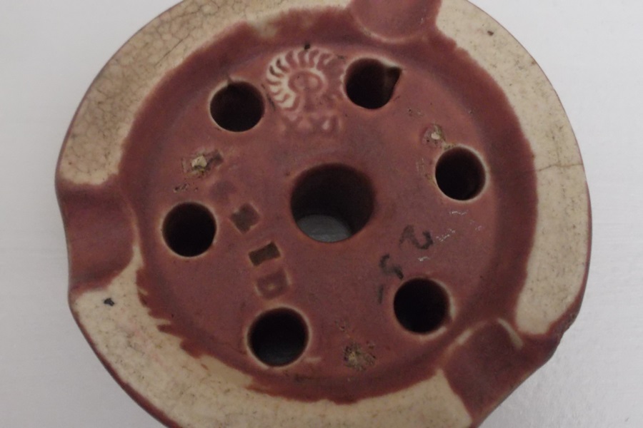 1921 Rose Pink Rookwood Pottery Flower Frog