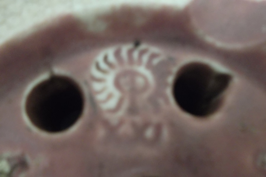 1921 Rose Pink Rookwood Pottery Flower Frog