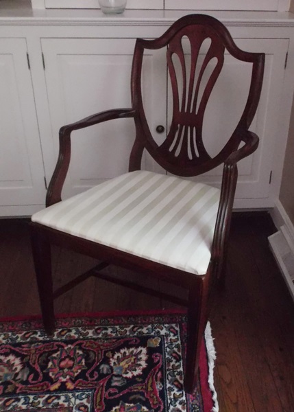 Duncan Phyfe Style Dining Table and Hepplewhite Style Chairs