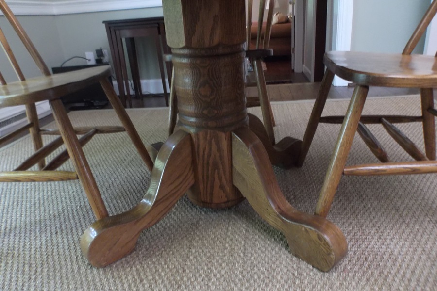 Amish Oak Pedestal Dinette Table