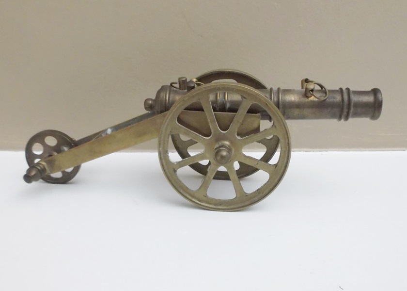 Brass Cannon Figurine