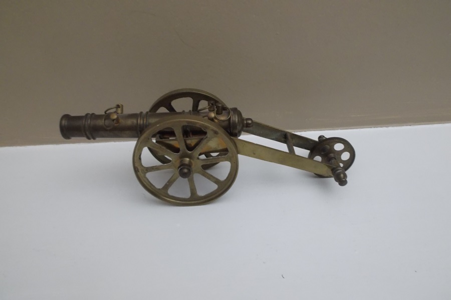 Brass Cannon Figurine