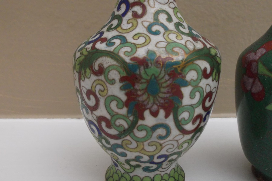 Two Chinese Cloisonne Vases