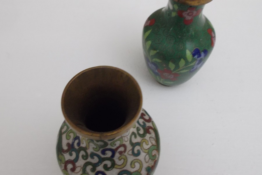 Two Chinese Cloisonne Vases