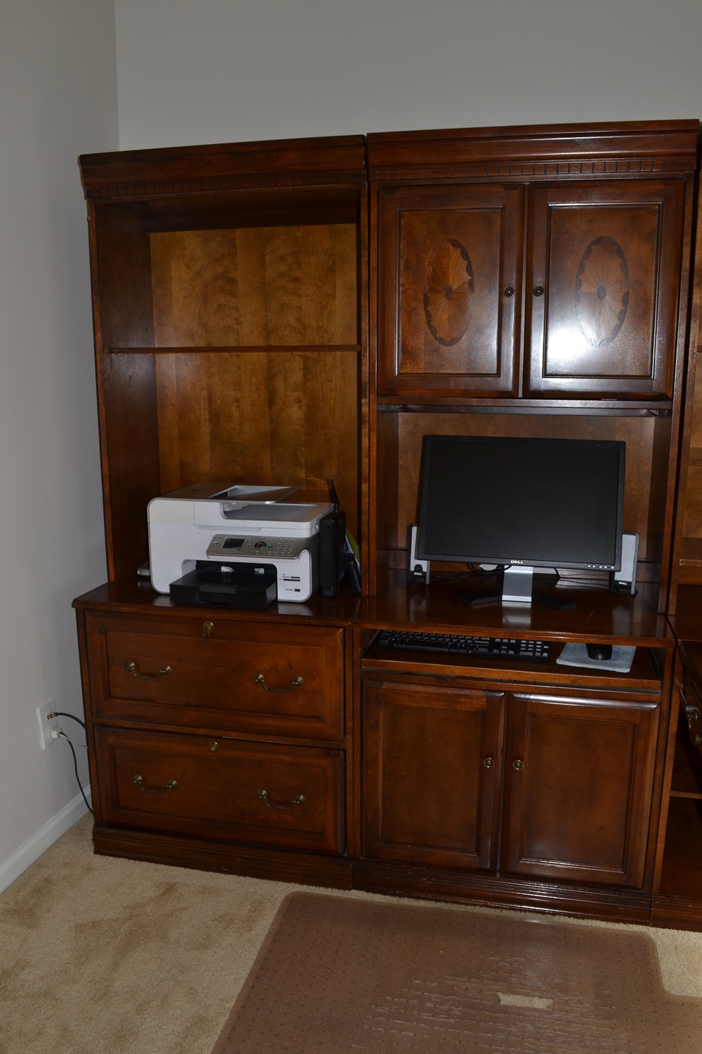 Glen Eagle Office Unit With Desk Return By Ashley Furniture