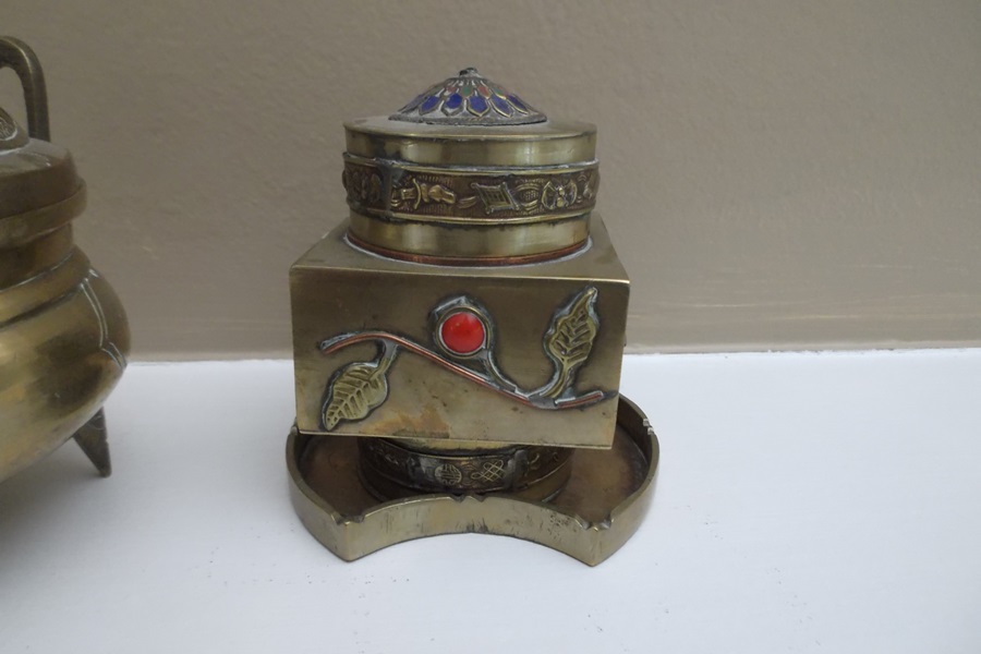 Assortment of Six Brass Items