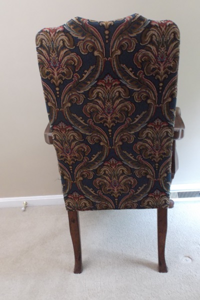 Queen Anne Style Goose Neck Arm Accent Chair