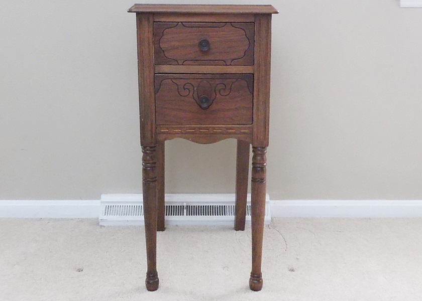 Victorian Two Drawer Bedside Table