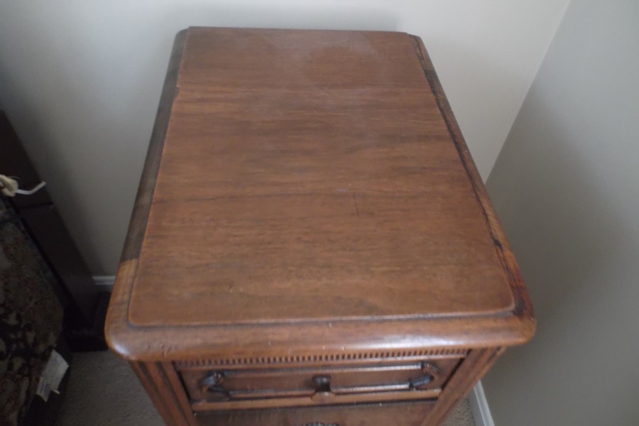 Victorian Three Drawer Bedside Table