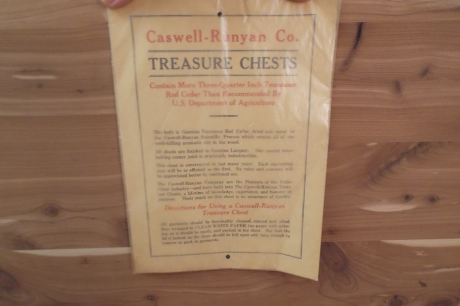 Caswell Runyan Company Jacobean Style Cedar Chest