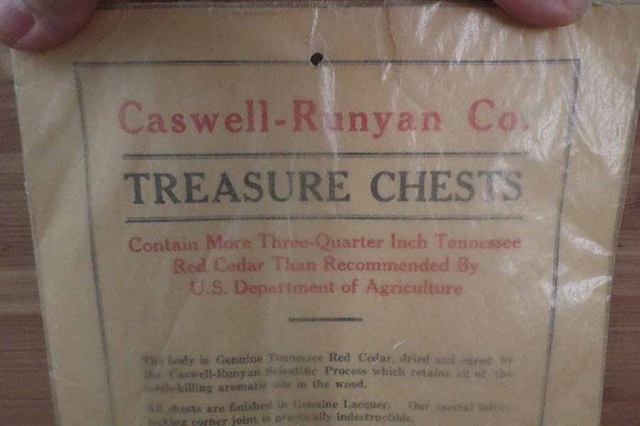 Caswell Runyan Company Jacobean Style Cedar Chest