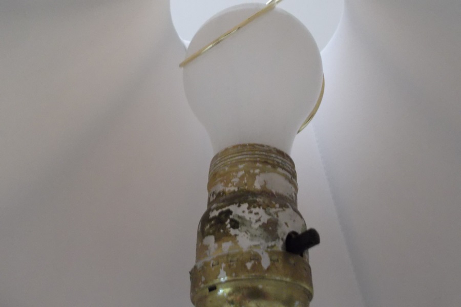 Empire Style Green Onyx and Brass Table Lamp