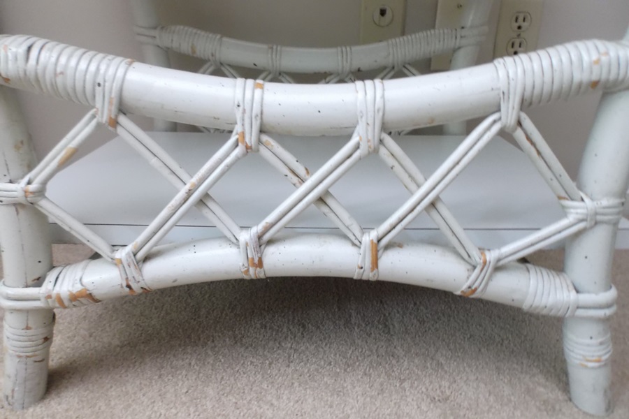 Ficks Reed White Washed Rattan Side Table