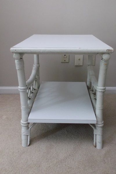 Ficks Reed White Washed Rattan Side Table