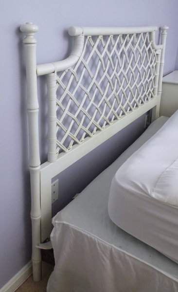 Ficks Reed White Washed Rattan Head Board