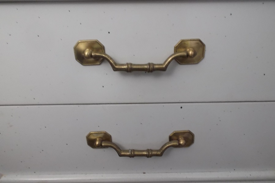 Ficks Reed White Washed Rattan Bed Side Table