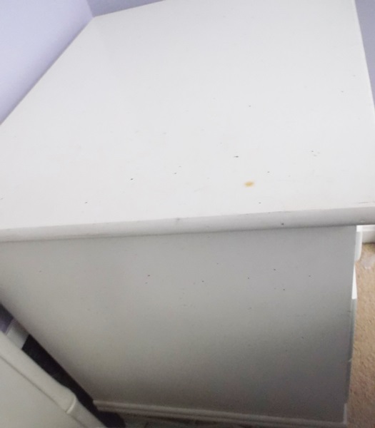 Ficks Reed White Washed Rattan Bed Side Table