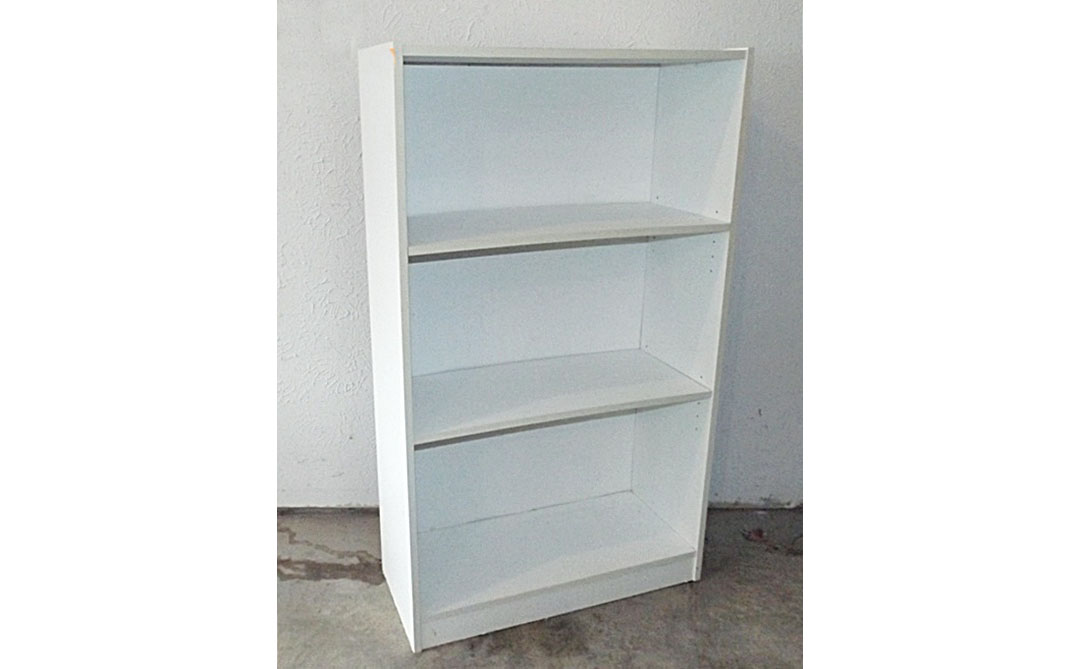 White Three Shelf Wall Shelving Unit
