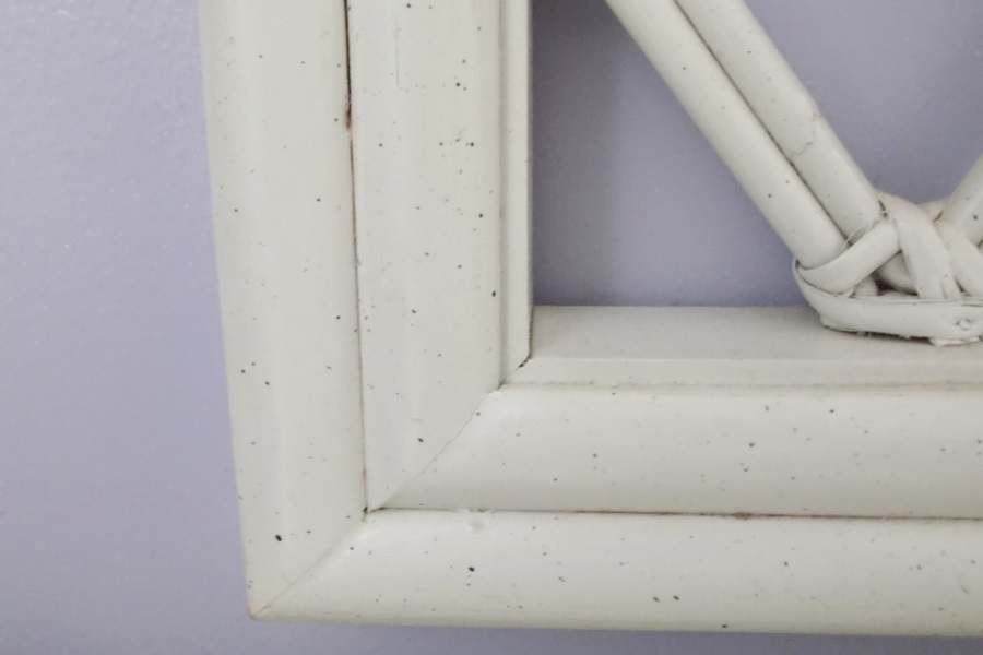 Ficks Reed White Washed Rattan Mirror