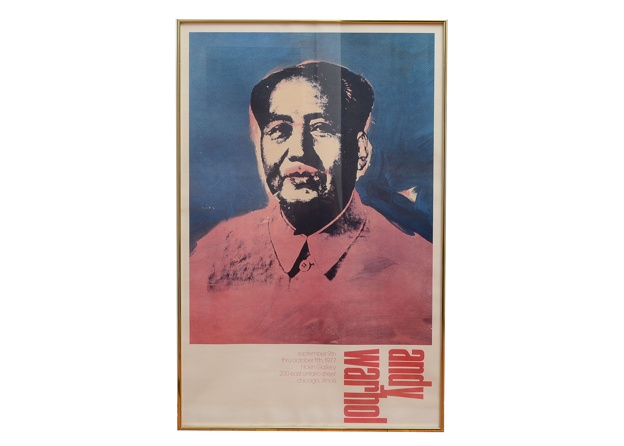 Vintage 1977 Andy Warhol Gallery Poster for Hokin Gallery