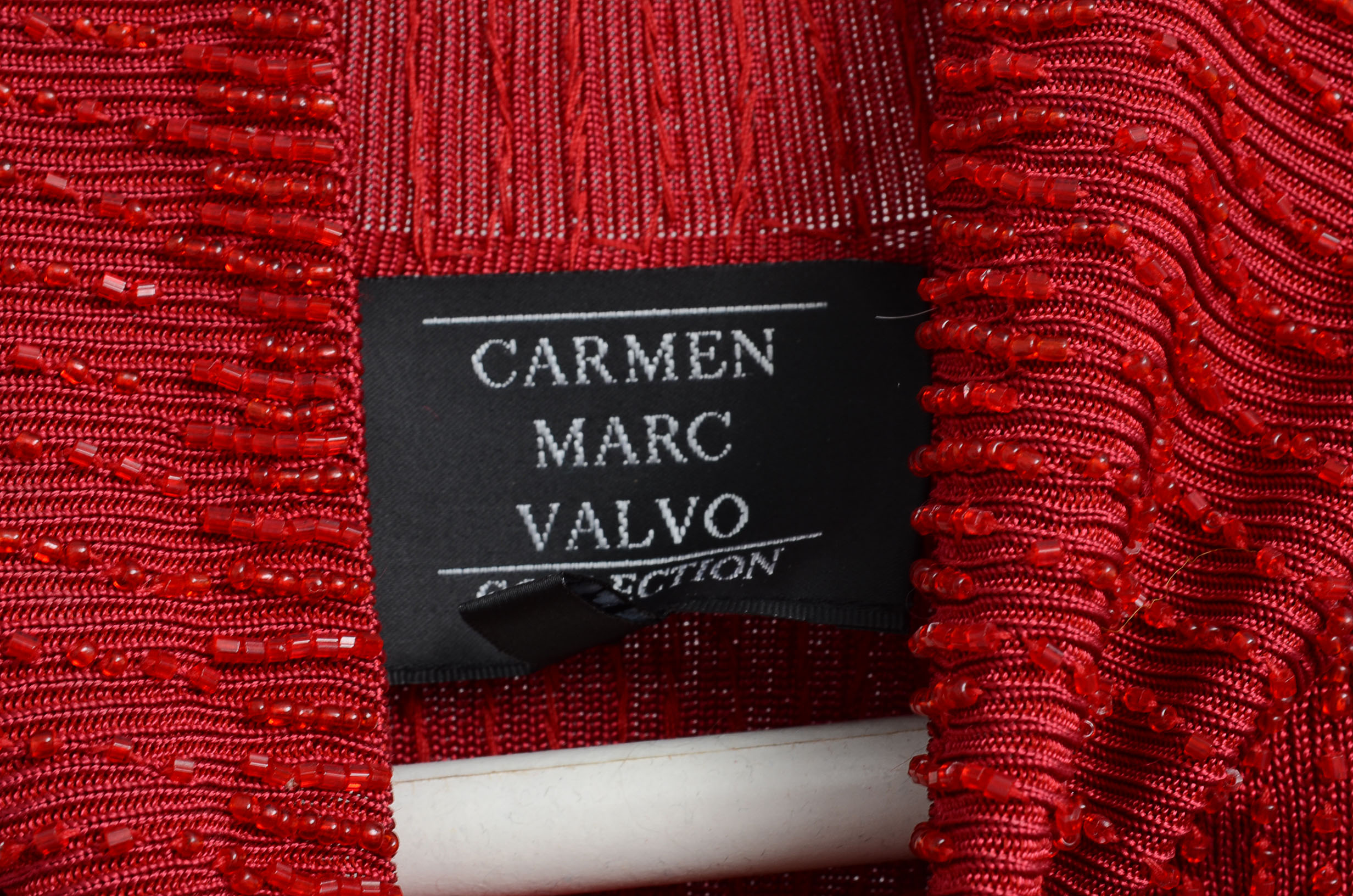 Carmen Marc Valvo Red Top and Prada Skirt