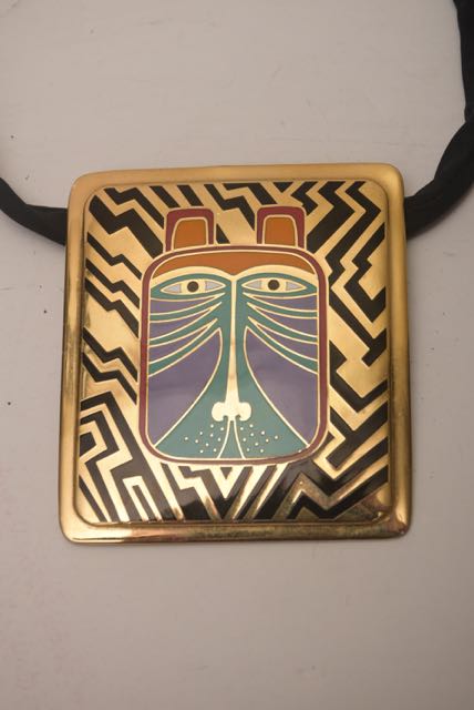 Colorful Signed Laurel Burch "TOSHIO" Tiger Pendant