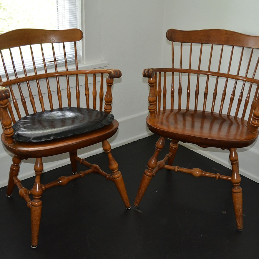 Pair of Nichols & Stone Co. Windsor Style Chairs