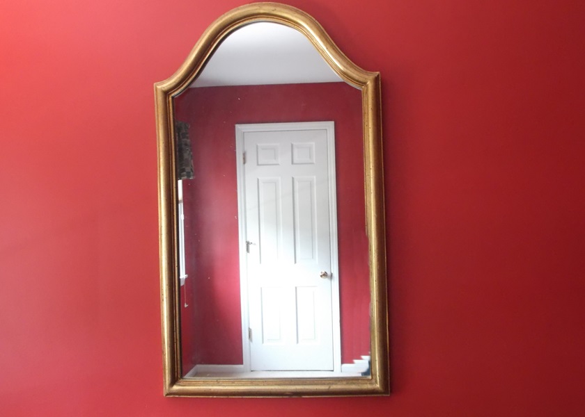 Gold Tone Wall Mounted Mirror