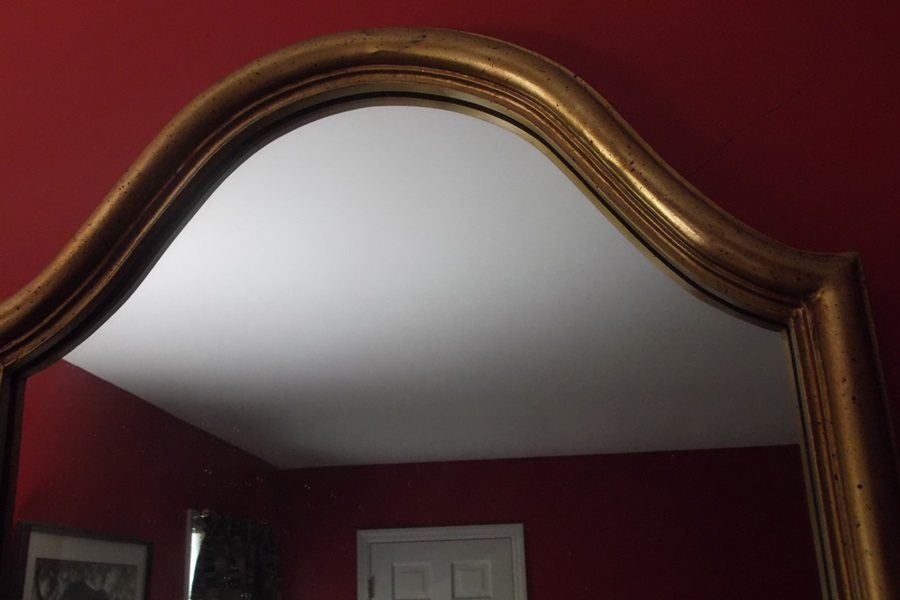 Gold Tone Wall Mounted Mirror