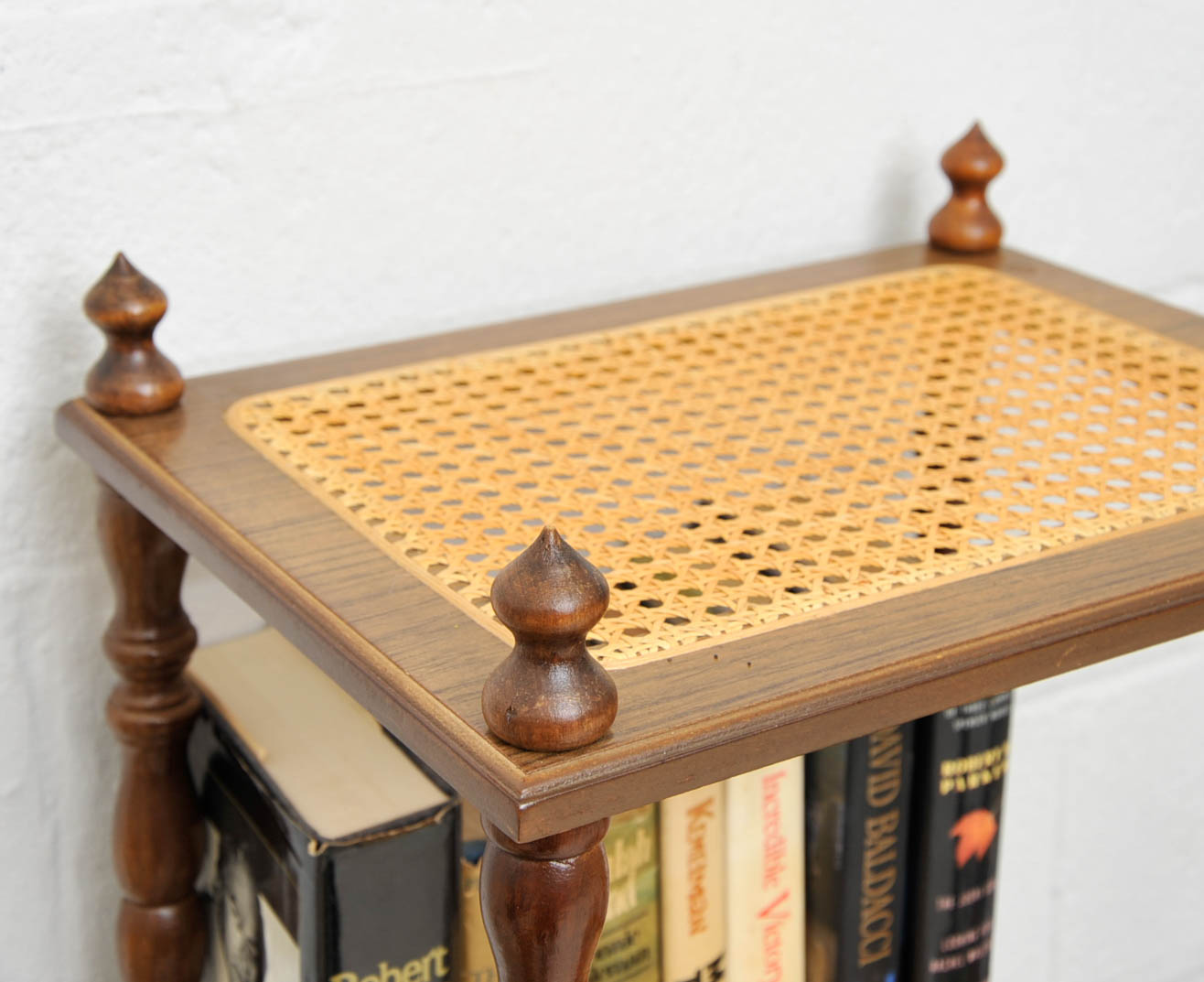 Wooden Shelf and Assorted Books