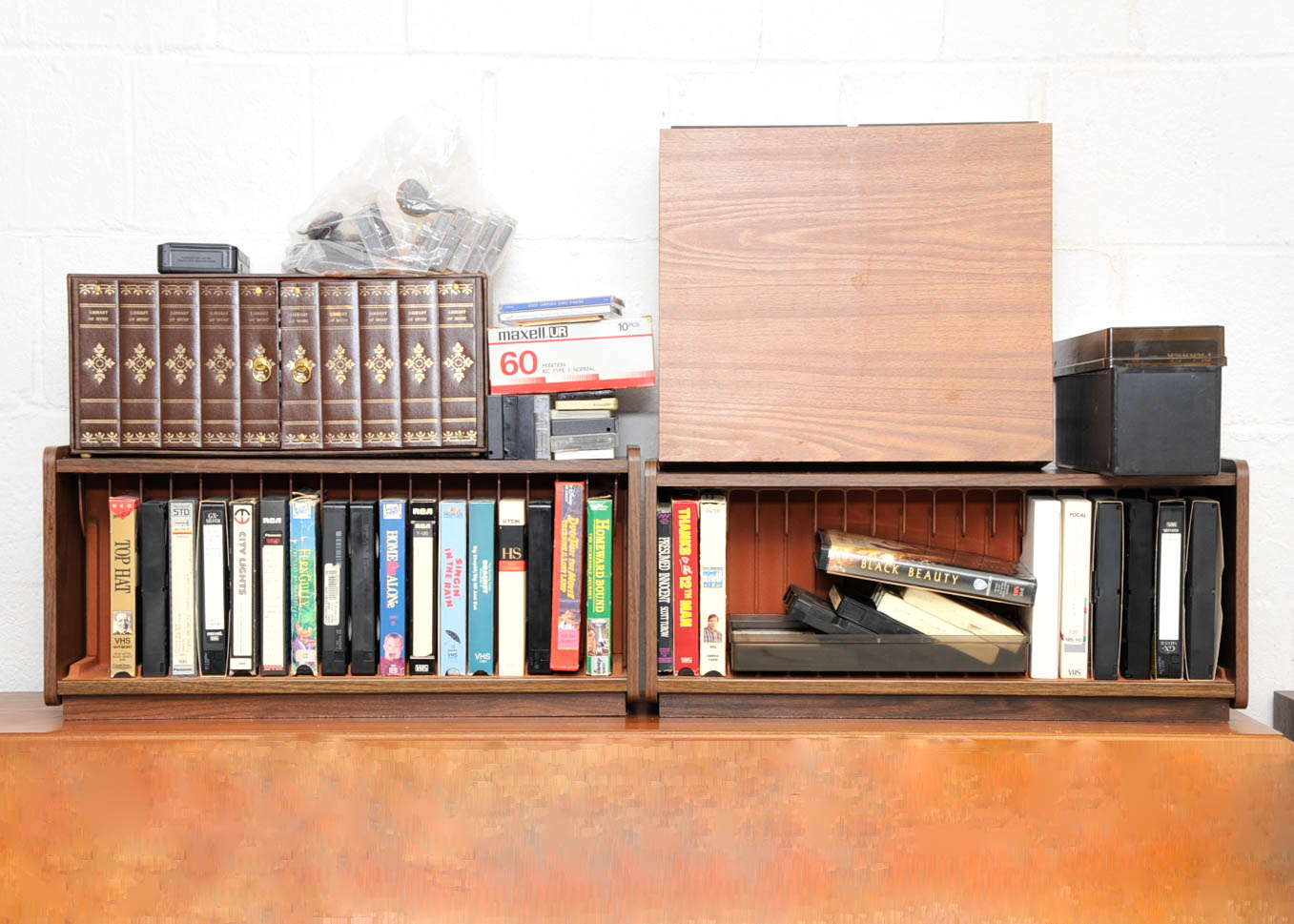 VHS Cabinet with Tapes