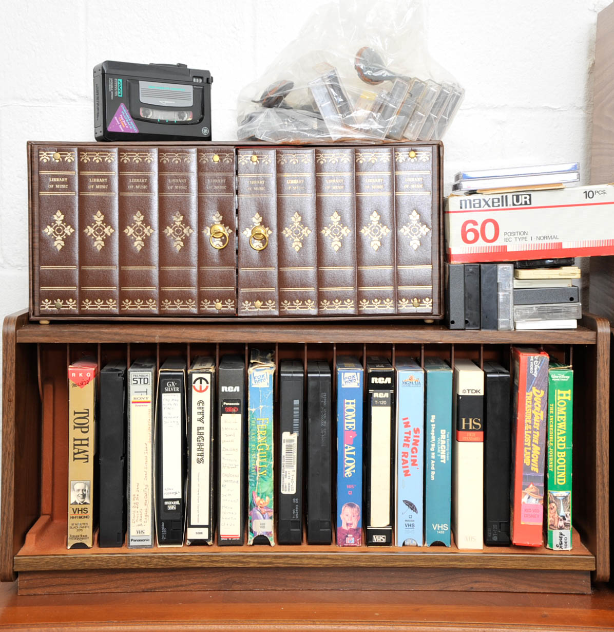 VHS Cabinet with Tapes