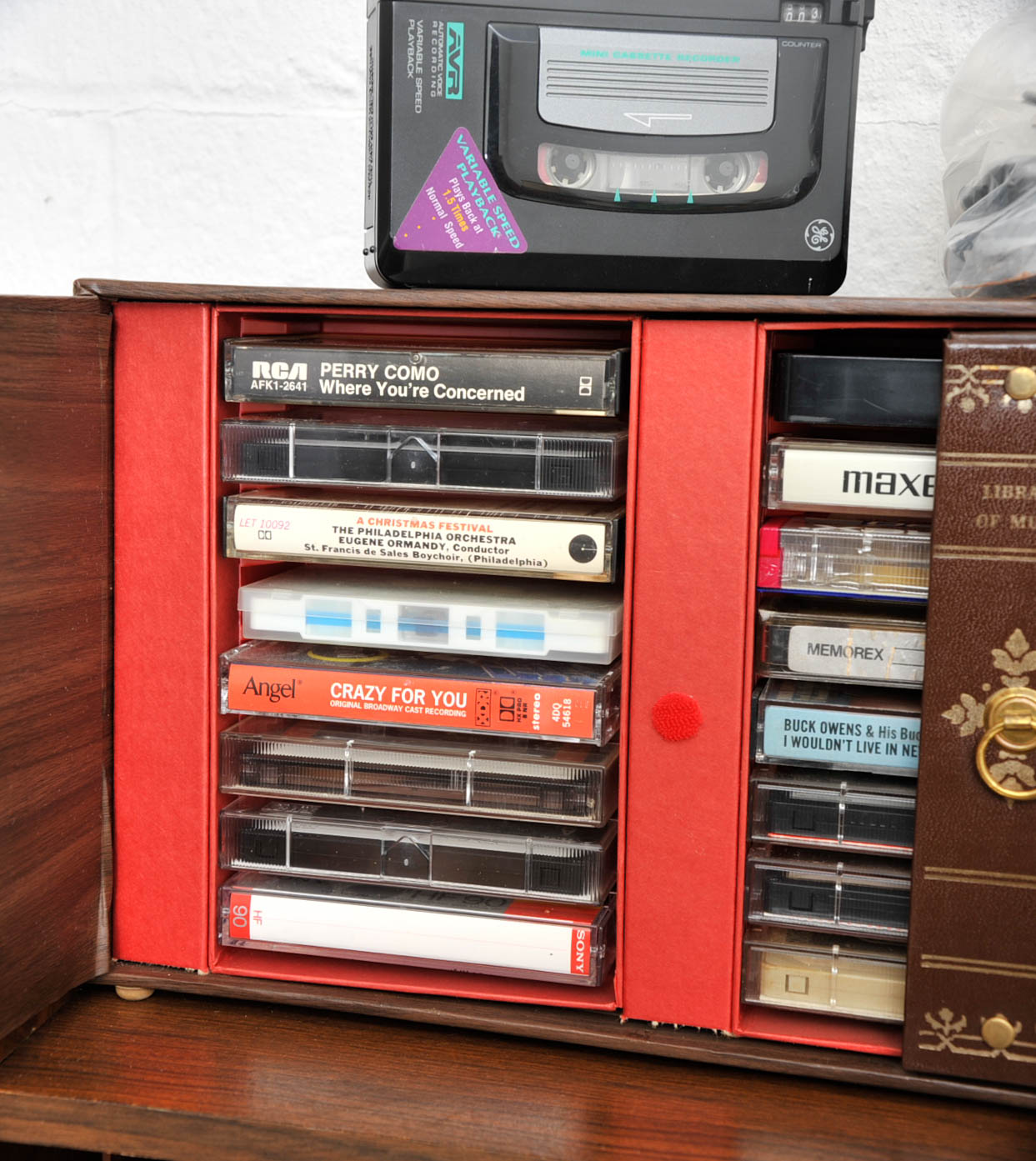 VHS Cabinet with Tapes