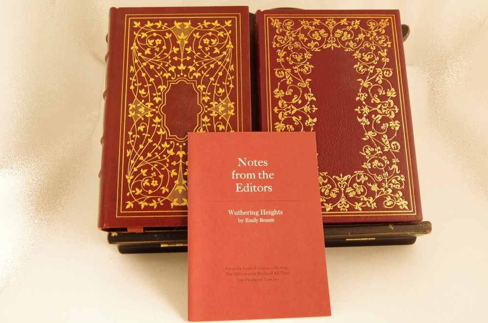 Leather Bound Editions of "Jane Eyre" and "Wuthering Heights"