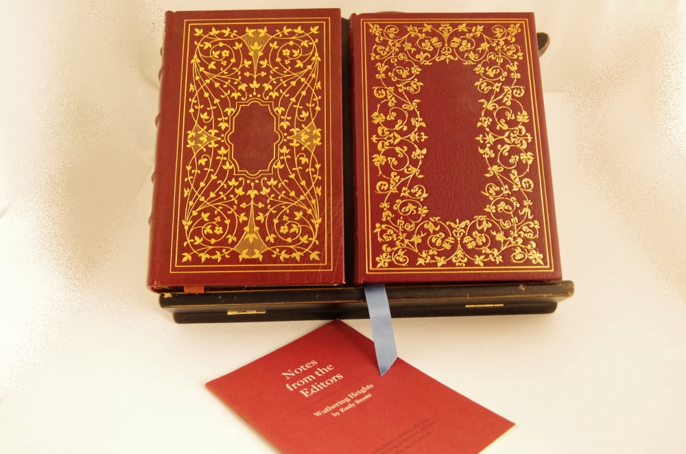 Leather Bound Editions of "Jane Eyre" and "Wuthering Heights"