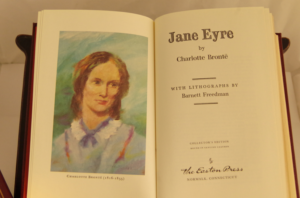 Leather Bound Editions of "Jane Eyre" and "Wuthering Heights"