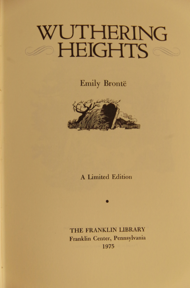 Leather Bound Editions of "Jane Eyre" and "Wuthering Heights"