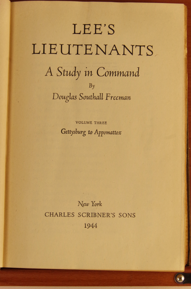 Three Volume Set of Lee's Lieutenants by Douglas Southall Freeman