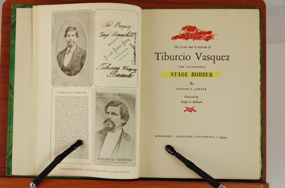 Vintage Biobooks "The Conquest of California" and "The Life and Career of Tiburcio Vasquez"
