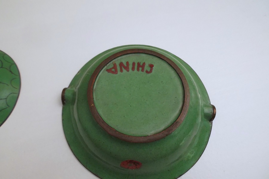 Two Chinese Cloisonne Items