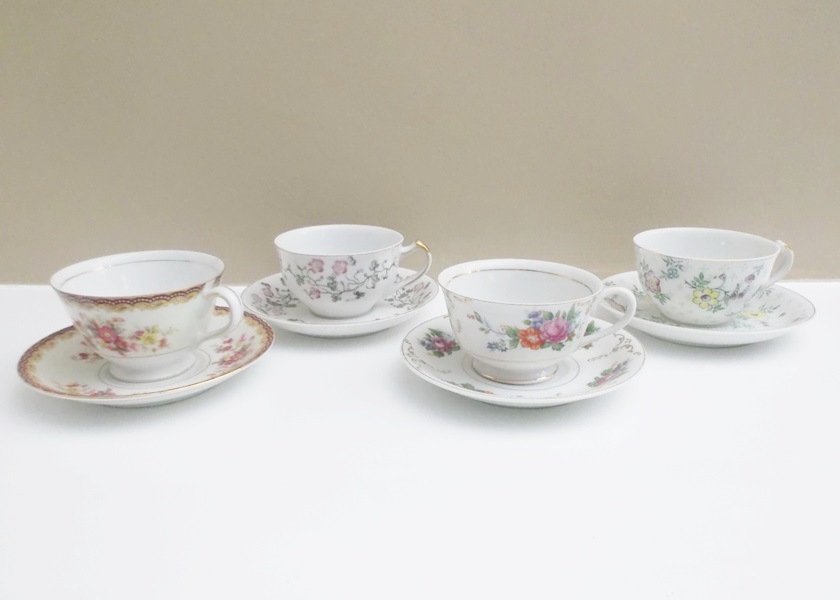 Four China Tea Cups