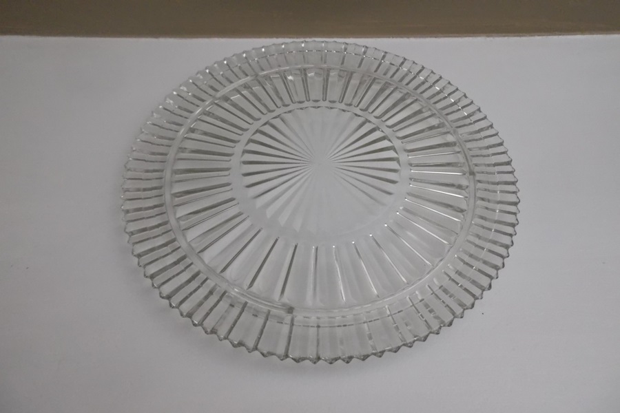 Glass Vase and Cake Plate